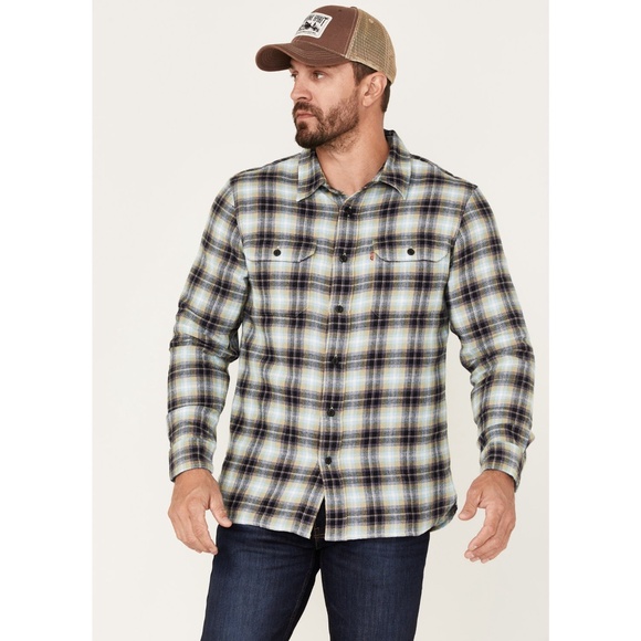 Levis Flannel Workwear Button Up Shirt - Picture 3 of 3